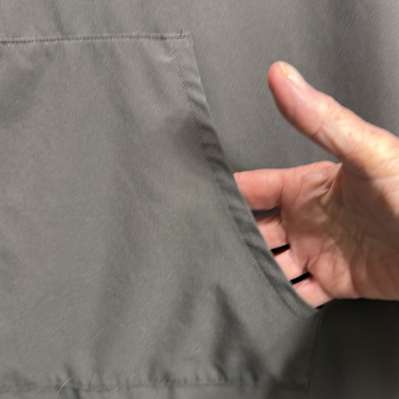 Zella Pop over Top/Jacket SZ L Mushroom Brown Taupe Neutral casual Summer boxy - Picture 3 of 6